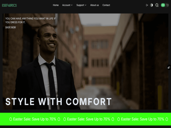 Esefabrics - a ecomerce clothes shop