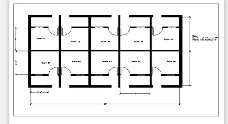 I will draw a floor plan for your residential and commercial building.
